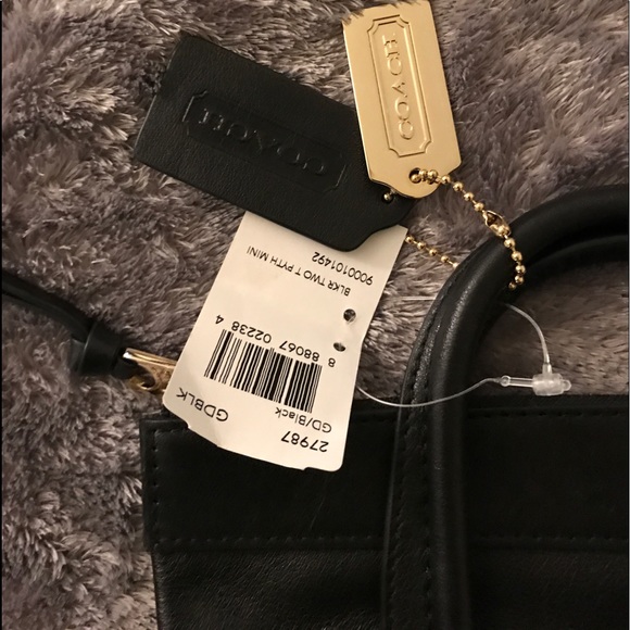 Coach Bleecker 2 Tone Python Mini Riley NWT - Picture 7 of 8